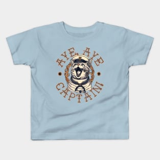 Aye Aye Captain. Sailor Cat Kids T-Shirt